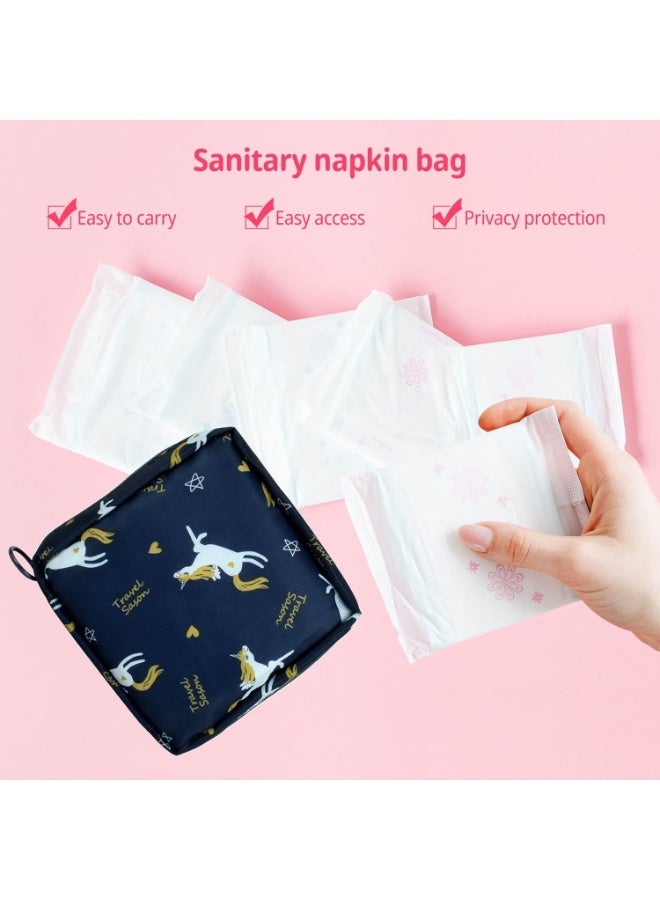 حقيبة دورة شهرية للفتيات والمراهقات – حقيبة صغيرة أنيقة وعصرية وخفيفة الوزن ومنظمة للمستلزمات الصحية النسائية مثل الفوط الصحية، السدادات القطنية، المناديل المبللة، قابلة للحمل في المدرسة، السفر، العمل، مقاومة للماء، مزودة بسحاب متين، تصميم عصري وجذاب للبنات والمراهقات، حقيبة فترة شهرية سرية ومريحة، حقيبة متعددة الاستخدامات للتخزين الشخصي، المناديل الصحية، المكياج، الإكسسوارات، الأدوية، حقيبة صغيرة للحقيبة، حقيبة ظهر، خزانات المدرسة، حقيبة نسائية عملية وعصرية، مثالية للهدايا، مجموعة أول دورة شهرية، محمية من البلل والتسرب - Image 3